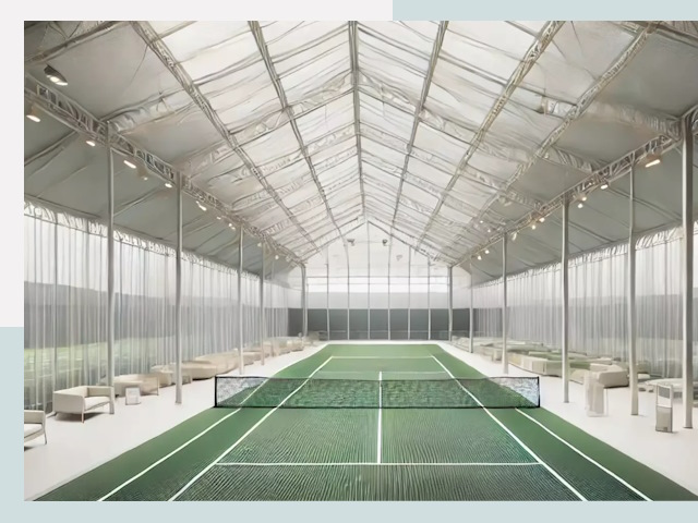 Строительство теннисных кортов в Озёрске