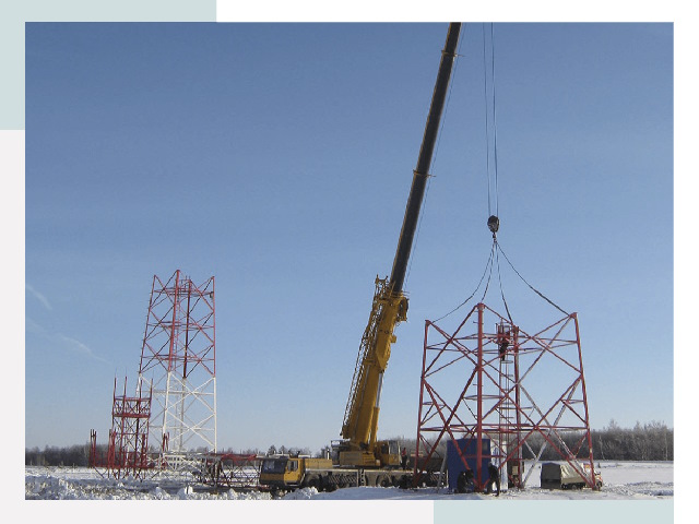 Монтаж вышек связи в Озёрске