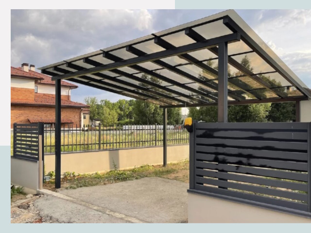 Металлические навесы в Озёрск от 609 руб. за м²