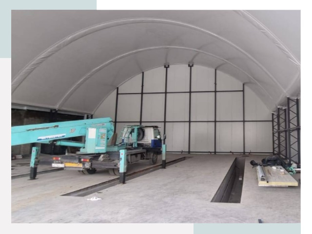 Внутреннее оснащение ангаров в Озёрске