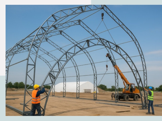 Монтаж ангаров в Озёрске от 609 руб. - Надежно и быстро